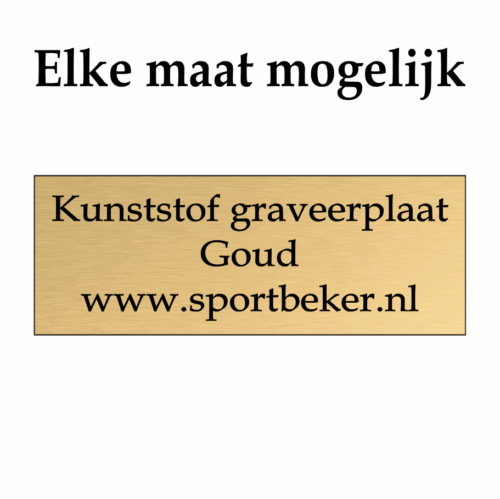 Graveerplaatje Kunststof Goud Eigen formaat