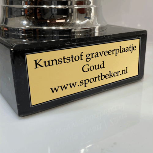 Graveerplaatje Kunststof Goud Eigen formaat - Afbeelding 2
