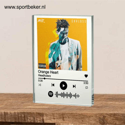 Spotify op glas Rechthoek Dikte 1,9cm.