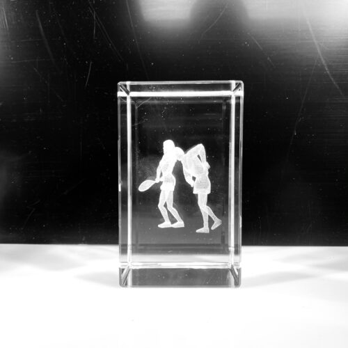Glasblokje Tennis Dubbel - Afbeelding 2