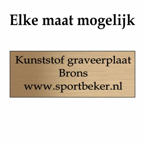 Graveerplaatje Kunststof Brons Eigen formaat