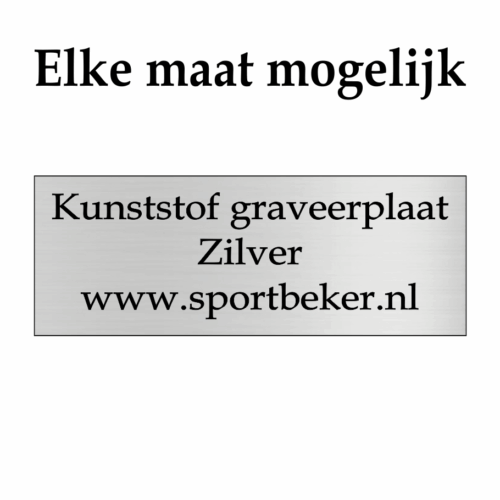 Graveerplaatje Kunststof Zilver Eigen formaat