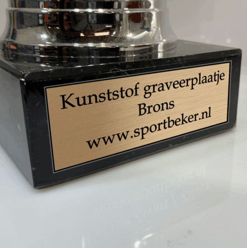 Graveerplaatje Kunststof Brons Eigen formaat - Afbeelding 2